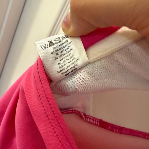 Hula Moon by Jam's World‎ hot pink retro print top tankini bathing suit top M - Picture 6 of 10